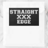 Straightedge Rechthoekige Sticker (Tas)