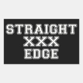 Straightedge Rechthoekige Sticker (Voorkant)