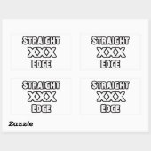 Straightedge Rechthoekige Sticker (Vel)