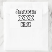 Straightedge Rechthoekige Sticker (Tas)