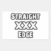 Straightedge Rechthoekige Sticker (Voorkant)