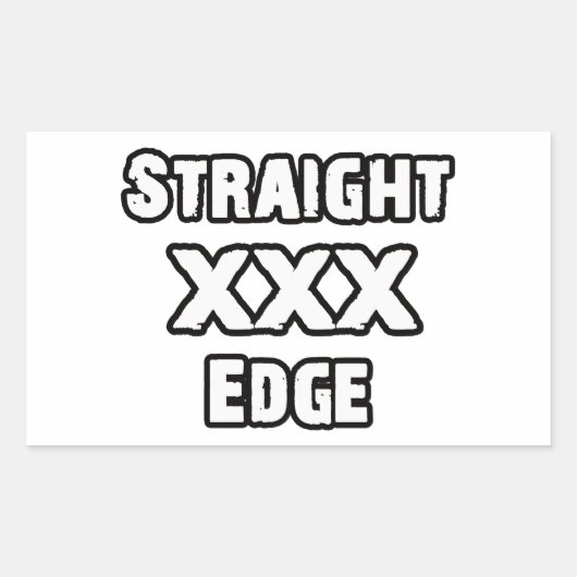Straightedge Rechthoekige Sticker (Voorkant)