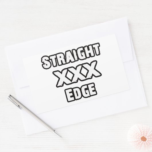 Straightedge Rechthoekige Sticker (Envelop)