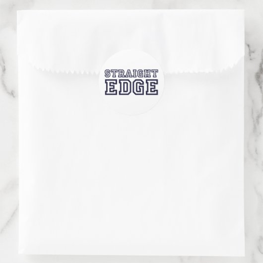 StraightEdge Ronde Sticker (Tas)