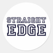 StraightEdge Ronde Sticker (Voorkant)