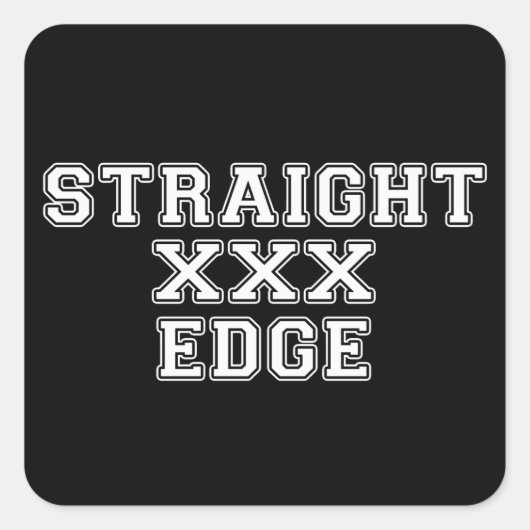 Straightedge Vierkante Sticker (Voorkant)