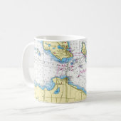 Straits of Mackinac Zeekaart Mok (Voorkant links)