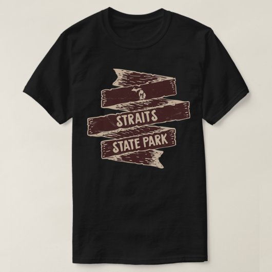 Straits State Park Michigan State Park MI Wildlife T-shirt (Design voorkant)