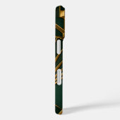 Strak Art Deco Smaragdgroen Gouden Monogram iPhone Case-Mate iPhone Case (Achterkant / Rechts)