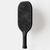 Strak Camo Diepzwart Donkere Kool Monogram Pickleball Paddle (Links)