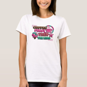 Strak COFFIE EERST DAN DE KINDEREN Modeprint T-shirt