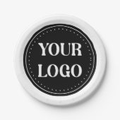 Strak, eigentijds, gepolijst en aanpasbaar papieren bordje (Voorkant)