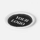 Strak, eigentijds, gepolijst en aanpasbaar papieren bordje (Gekanteld)