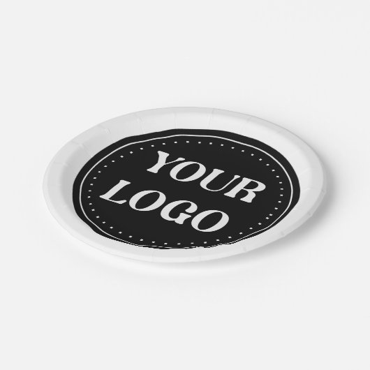 Strak, eigentijds, gepolijst en aanpasbaar papieren bordje (Gekanteld)