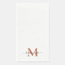 Strak en Eenvoudig Terracotta Monogram Swash