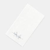 Strak en Eenvoudig Turquoise Monogram Swash Servet (Hoek)