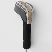 Strak en modern streeppatroon golfheadcover (Schuin)