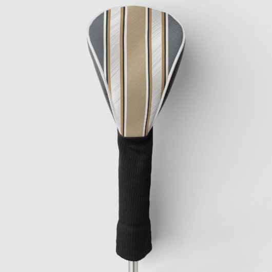Strak en modern streeppatroon golfheadcover (Voorkant)