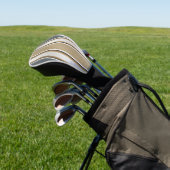 Strak en modern streeppatroon golfheadcover (Insitu)