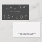 Strak en verfijnd grijs visitekaartje (Voorkant / Achterkant)