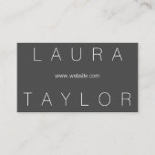 Strak en verfijnd grijs visitekaartje (Voorkant)