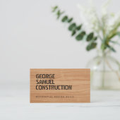 Strak Gegoten Constructie Zakelijk QR Code Houten Visitekaartje (Staand voorkant)