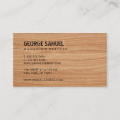 Strak Gegoten Constructie Zakelijk QR Code Houten Visitekaartje (Achterkant)