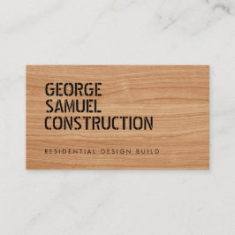 Strak Gegoten Constructie Zakelijk QR Code Houten Visitekaartje