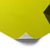 Strak gele zwart geometrisch abstract scherf poster (Hoek)