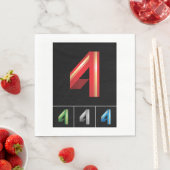Strak geometrisch nummer 4 moderne typografie servet (Insitu)