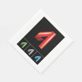 Strak geometrisch nummer 4 moderne typografie servet (Hoek)