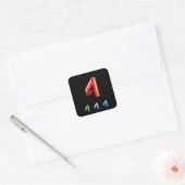 Strak geometrisch nummer 4 moderne typografie vierkante sticker