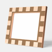 Strak geometrisch schaakbord motief gegraveerde li lijstjes (Links)