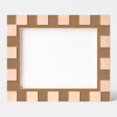 Strak geometrisch schaakbord motief gegraveerde li lijstjes (Voorkant)