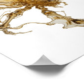 Strak goud ABSTRACTE KUNST Design Poster (Hoek)