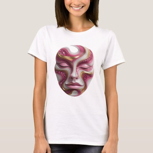 Strak goud ABSTRACTE KUNST Statement Design T-shirt (Voorkant)