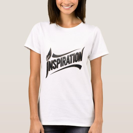 Strak goud INSPIRATIE Shirt Design (Voorkant)
