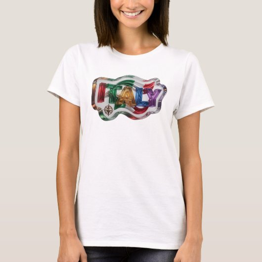 Strak goud ITALY shirt ontwerp (Voorkant)