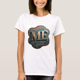 Strak goud ME EST 1988 Artistiek motief T-shirt