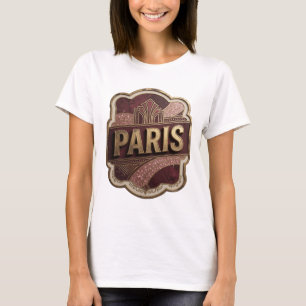 Strak gouden PARIS Custom T-shirt