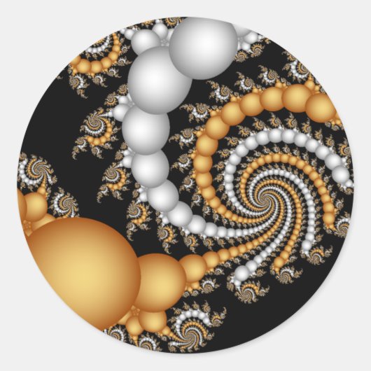 Strak knijpen - Fractal Art Ronde Sticker (Voorkant)