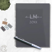 Strak Leigrijs Zakelijk Professioneel Minimalistis Planner