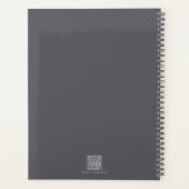 Strak Leigrijs Zakelijk Professioneel Minimalistis Planner (Achterkant)