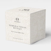 Strak Linen Zakelijk Logo QR Event Marketing Bedan Bedankdoosjes (Voorkant Zijde)