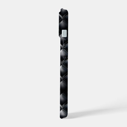 Strak Metaalgrijs & Zwart iPhone 15 Case (Linkerkant)