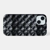 Strak Metaalgrijs & Zwart iPhone 15 Case (Achterkant horizontaal)