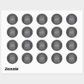 Strak Minimalistisch Ronde Sticker (Vel)