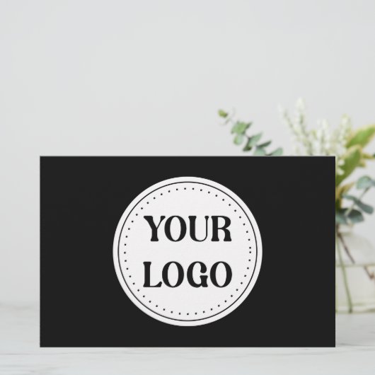 Strak, modern, gepolijst en aanpasbaar. briefpapier (Staand voorkant)