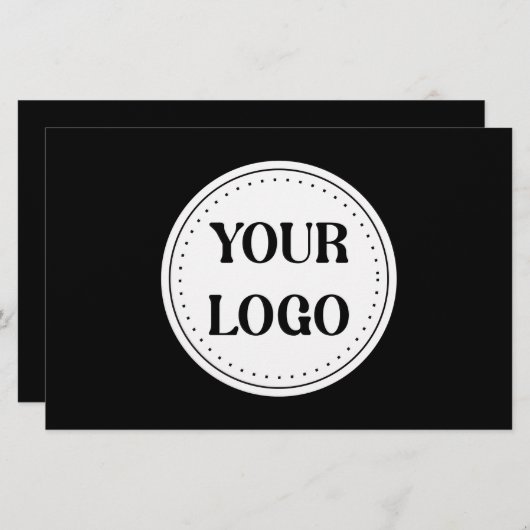 Strak, modern, gepolijst en aanpasbaar. briefpapier (Voorkant / Achterkant)