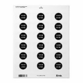 Strak, modern, gepolijst en aanpasbaar etiket (Full Sheet)